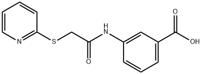 3-[(2-pyridin-2-ylsulfanylacetyl)amino]benzoic acid Struktur