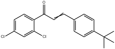 (2E)-3-(4-tert-butylphenyl)-1-(2,4-dichlorophenyl)prop-2-en-1-one Struktur