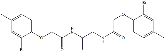 N,N'-1,2-propanediylbis[2-(2-bromo-4-methylphenoxy)acetamide] Struktur