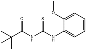 N-{[(2-methoxyphenyl)amino]carbonothioyl}-2,2-dimethylpropanamide Struktur