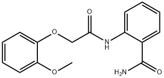 2-{[(2-methoxyphenoxy)acetyl]amino}benzamide Struktur