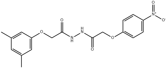 N'-[2-(3,5-dimethylphenoxy)acetyl]-2-(4-nitrophenoxy)acetohydrazide Struktur