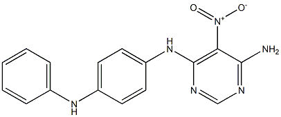 5-nitro-N4-(4-(phenylamino)phenyl)pyrimidine-4,6-diamine Struktur