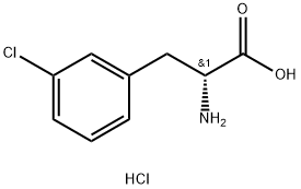 (2R)-2-amino-3-(3-chlorophenyl)propanoic acid,hydrochloride Struktur