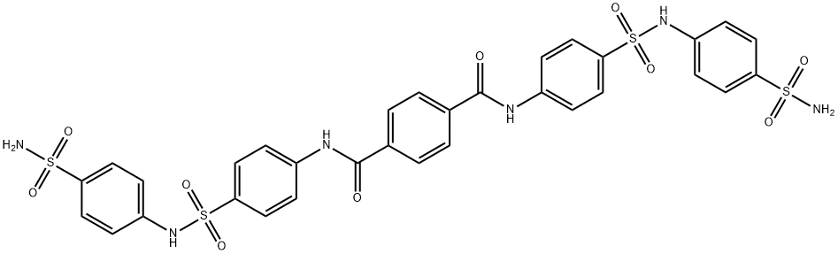 N,N'-bis[4-({[4-(aminosulfonyl)phenyl]amino}sulfonyl)phenyl]terephthalamide Struktur