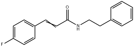 3-(4-fluorophenyl)-N-(2-phenylethyl)acrylamide Struktur