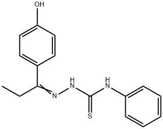 1-(4-hydroxyphenyl)-1-propanone N-phenylthiosemicarbazone Struktur