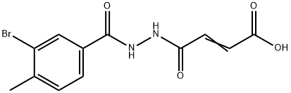 4-[2-(3-bromo-4-methylbenzoyl)hydrazino]-4-oxo-2-butenoic acid Struktur