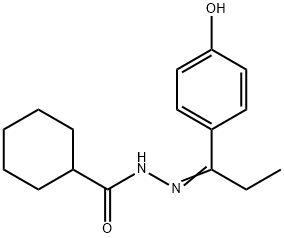 N'-[1-(4-hydroxyphenyl)propylidene]cyclohexanecarbohydrazide Struktur