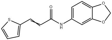 (E)-N-(benzo[d][1,3]dioxol-5-yl)-3-(thiophen-2-yl)acrylamide Struktur