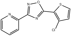 5-(3-CHLOROTHIOPHEN-2-YL)-3-(PYRIDIN-2-YL)-1,2,4-OXADIAZOLE Struktur