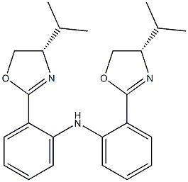 Bis[2-((4S)-4,5-dihydro-4-isopropyloxazol-2-yl)phenyl]amine Struktur