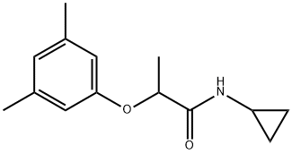 N-cyclopropyl-2-(3,5-dimethylphenoxy)propanamide Struktur