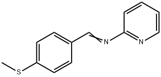 N-[4-(methylsulfanyl)benzylidene]-2-pyridinamine Struktur