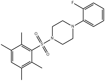 1-(2-fluorophenyl)-4-((2,3,5,6-tetramethylphenyl)sulfonyl)piperazine Struktur