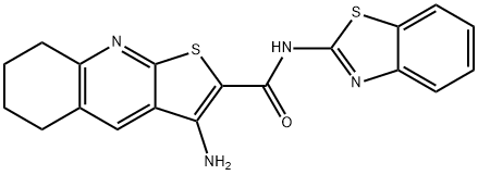 3-amino-N-(1,3-benzothiazol-2-yl)-5,6,7,8-tetrahydrothieno[2,3-b]quinoline-2-carboxamide Struktur