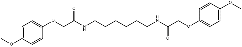 N,N'-1,6-hexanediylbis[2-(4-methoxyphenoxy)acetamide] Struktur