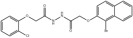 2-[(1-bromo-2-naphthyl)oxy]-N'-[(2-chlorophenoxy)acetyl]acetohydrazide Struktur