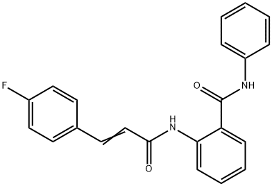 2-{[3-(4-fluorophenyl)acryloyl]amino}-N-phenylbenzamide Struktur