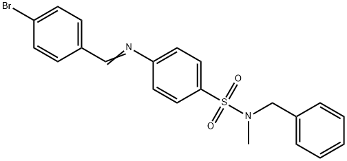 N-benzyl-4-[(4-bromobenzylidene)amino]-N-methylbenzenesulfonamide Struktur