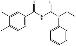 N-{[ethyl(phenyl)amino]carbonothioyl}-3-iodo-4-methylbenzamide Struktur