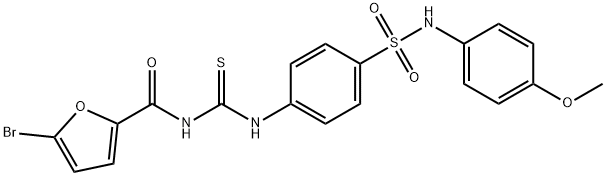 5-bromo-N-{[(4-{[(4-methoxyphenyl)amino]sulfonyl}phenyl)amino]carbonothioyl}-2-furamide Struktur