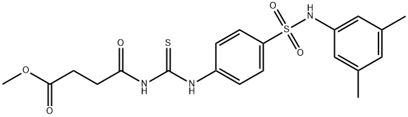 methyl 4-({[(4-{[(3,5-dimethylphenyl)amino]sulfonyl}phenyl)amino]carbonothioyl}amino)-4-oxobutanoate Struktur