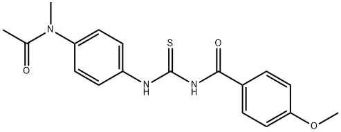 N-[({4-[acetyl(methyl)amino]phenyl}amino)carbonothioyl]-4-methoxybenzamide Structure