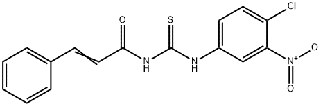 N-{[(4-chloro-3-nitrophenyl)amino]carbonothioyl}-3-phenylacrylamide Struktur