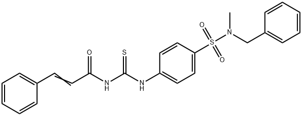 N-{[(4-{[benzyl(methyl)amino]sulfonyl}phenyl)amino]carbonothioyl}-3-phenylacrylamide Struktur