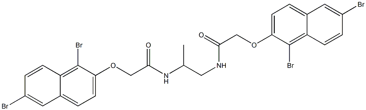 N,N'-1,2-propanediylbis{2-[(1,6-dibromo-2-naphthyl)oxy]acetamide} Struktur