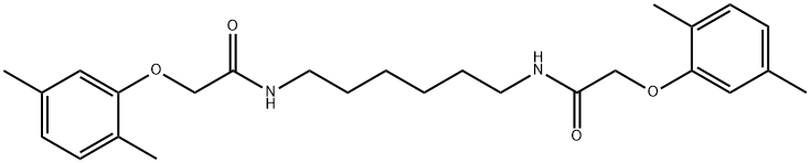 N,N'-1,6-hexanediylbis[2-(2,5-dimethylphenoxy)acetamide] Struktur