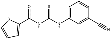 N-{[(3-cyanophenyl)amino]carbonothioyl}-2-thiophenecarboxamide Struktur