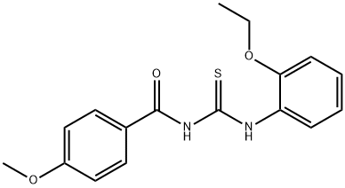 N-{[(2-ethoxyphenyl)amino]carbonothioyl}-4-methoxybenzamide Struktur