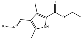 1H-Pyrrole-2-carboxylicacid, 4-[(hydroxyimino)methyl]-3,5-dimethyl-, ethylester Struktur