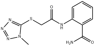 2-[[2-(1-methyltetrazol-5-yl)sulfanylacetyl]amino]benzamide Struktur