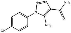 5-Amino-1-(4-chloro-phenyl)-1H-pyrazole-4-carboxylic acid amide Struktur