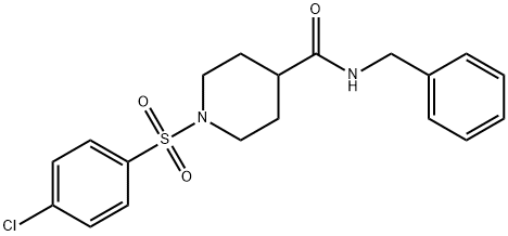 N-benzyl-1-[(4-chlorophenyl)sulfonyl]piperidine-4-carboxamide Struktur