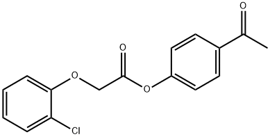 4-acetylphenyl (2-chlorophenoxy)acetate Struktur