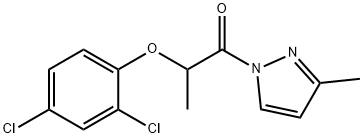 1-[2-(2,4-dichlorophenoxy)propanoyl]-3-methyl-1H-pyrazole Struktur