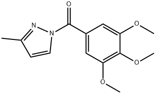 3-methyl-1-(3,4,5-trimethoxybenzoyl)-1H-pyrazole Struktur