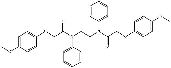 N,N'-1,2-ethanediylbis[2-(4-methoxyphenoxy)-N-phenylacetamide] Struktur