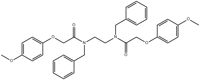 N,N'-1,2-ethanediylbis[N-benzyl-2-(4-methoxyphenoxy)acetamide] Struktur