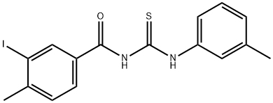 3-iodo-4-methyl-N-{[(3-methylphenyl)amino]carbonothioyl}benzamide Struktur