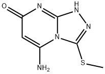 5-amino-3-(methylthio)-[1,2,4]triazolo[4,3-a]pyrimidin-7-ol Struktur