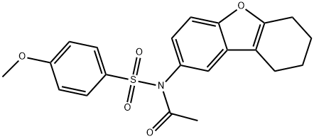 N-((4-methoxyphenyl)sulfonyl)-N-(6,7,8,9-tetrahydrodibenzo[b,d]furan-2-yl)acetamide Struktur