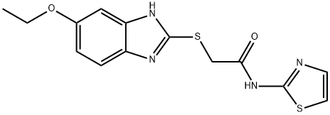 2-[(5-ethoxy-1H-benzimidazol-2-yl)sulfanyl]-N-(1,3-thiazol-2-yl)acetamide Struktur