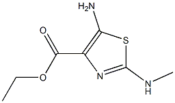 4-Thiazolecarboxylicacid, 5-amino-2-(methylamino)-, ethyl ester Struktur