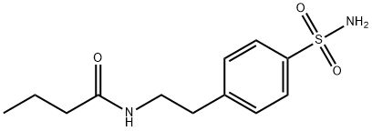 N-[2-(4-sulfamoylphenyl)ethyl]butanamide Struktur