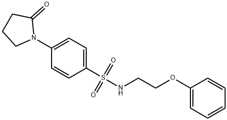 4-(2-oxopyrrolidin-1-yl)-N-(2-phenoxyethyl)benzenesulfonamide Struktur